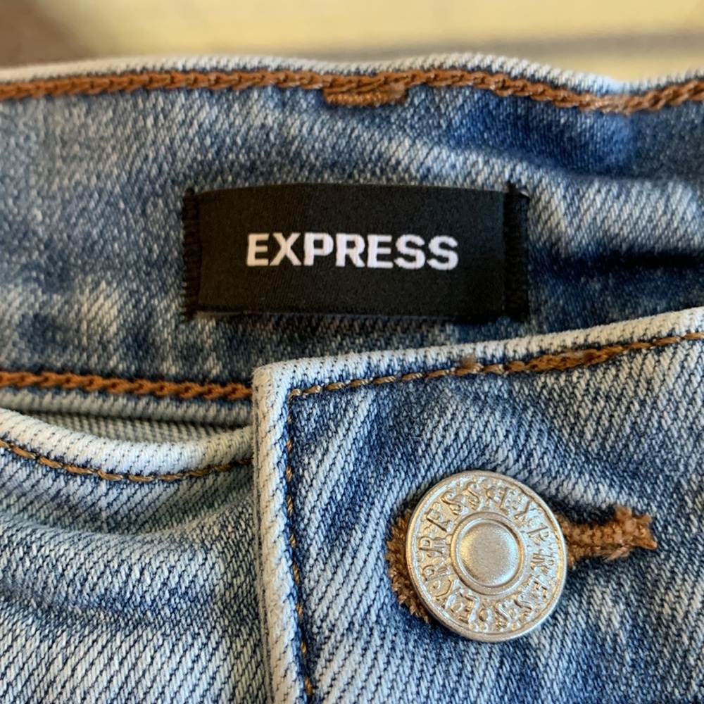 Express Straight Ankle High Rise Jeans Size 6L - Picture 4 of 16